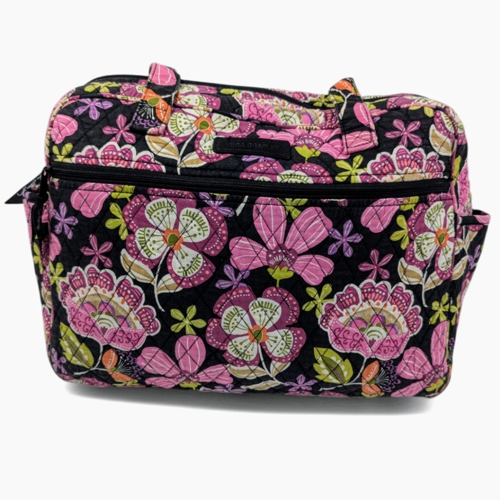 Vera Bradley Pink and Black Quilted Shoulder Bag